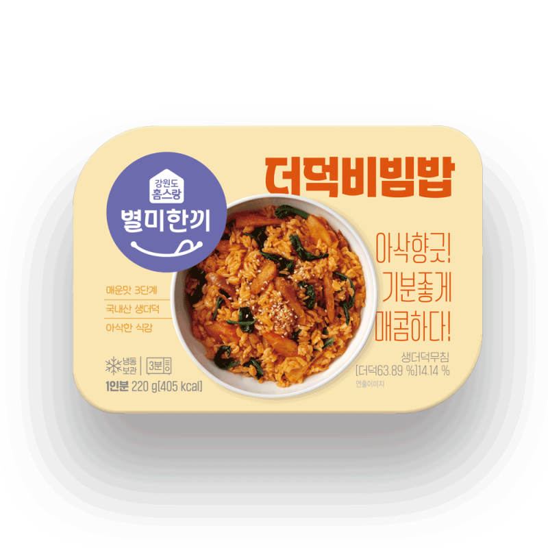 홈스랑 냉동도시락 덮밥 220g 매운잡채밥 횡성한우불고기 나물밥 시래기보리밥 더덕 비빔밥 - 강원곳간.com
